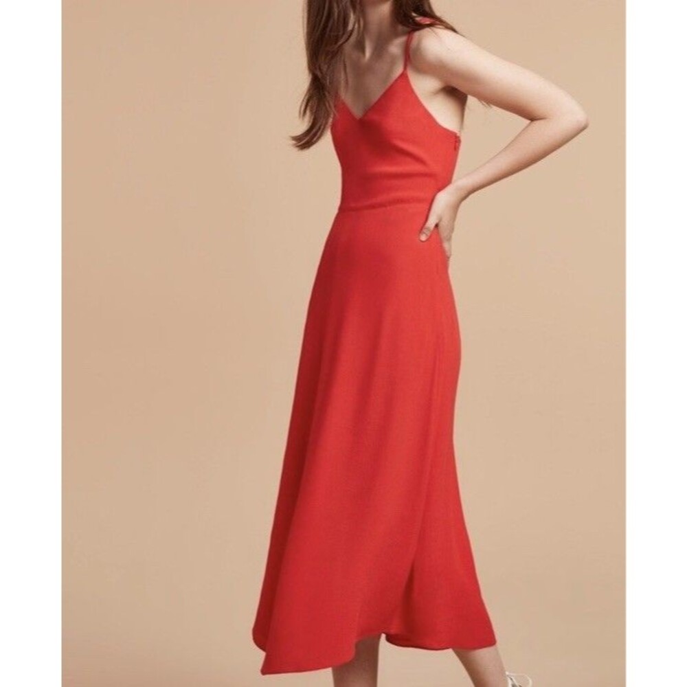 Wilfred Womens S Red Angelique Strappy Midi Dress
